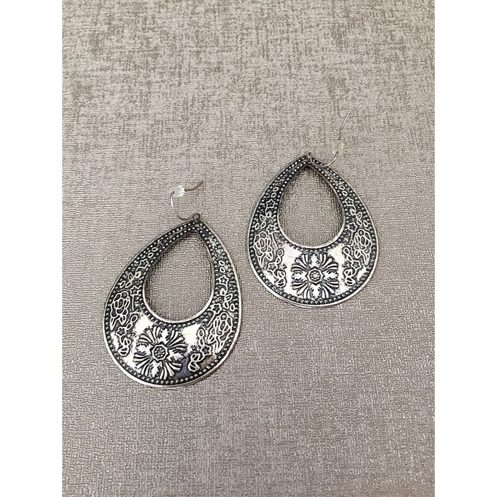 Floral Hoop Earrings